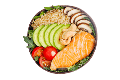 Power Salad cá hồi, bơ và hạt điều