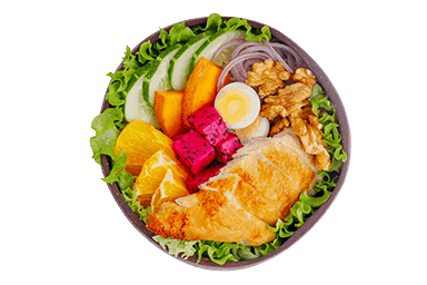 Power Salad gà, thanh long và hạt óc chó